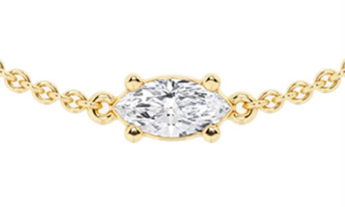 Everyday By Hautecarat Mixed Shape Diamond Station Necklace In 14k Yellow Gold
