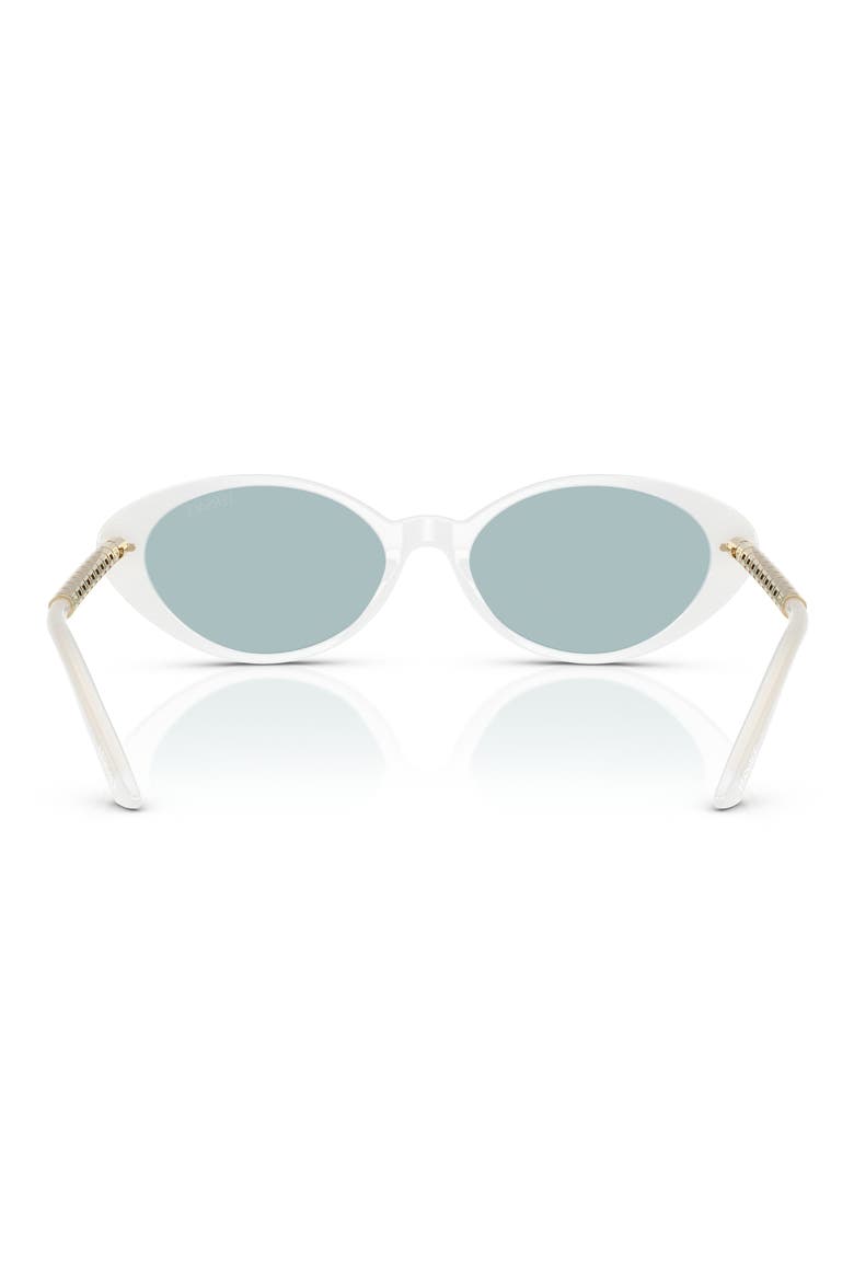 54mm Oval Sunglasses, Alternate, color, WHITE
