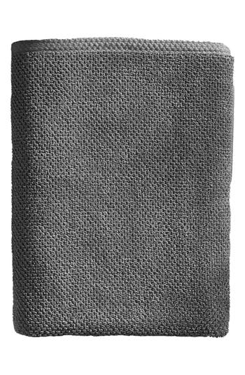 Woven & Weft Textured Single Bath Towel In Dark Grey