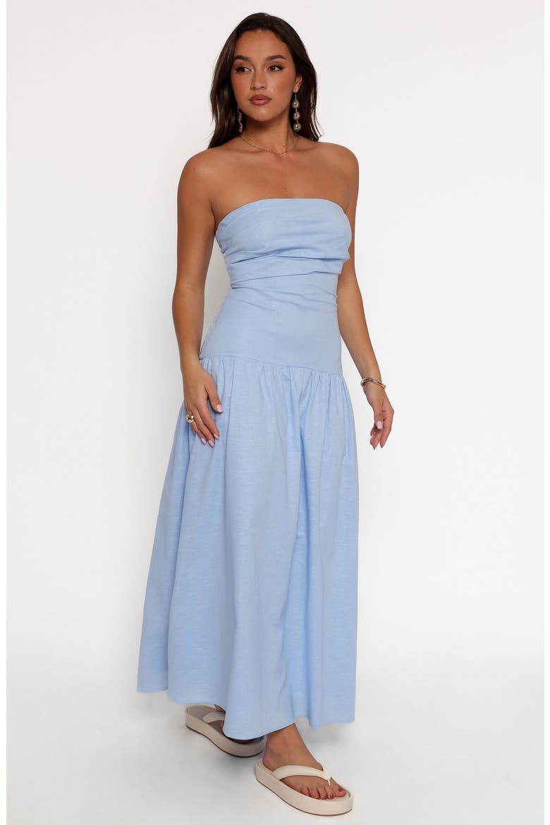Stella Strapless Maxi Dress, Alternate, color, CORNFLOWER