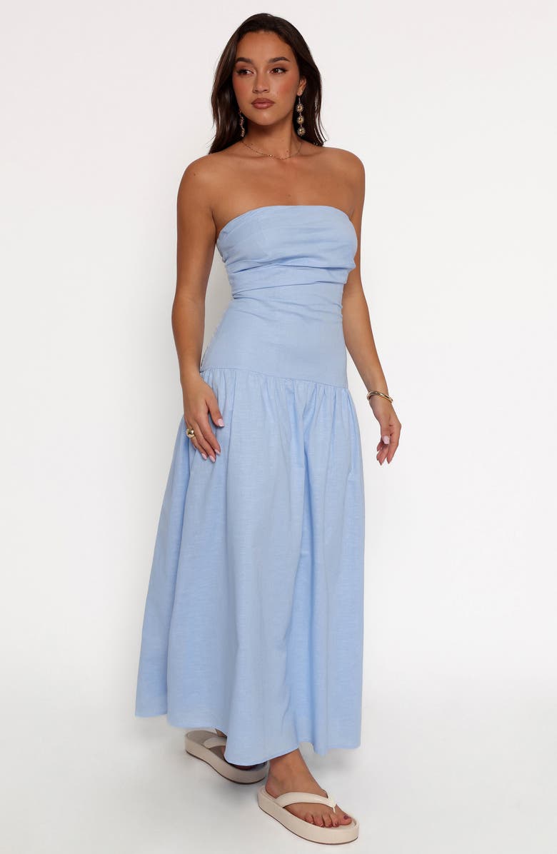 Petal & Pup Stella Strapless Maxi Dress, Alternate, color, Cornflower