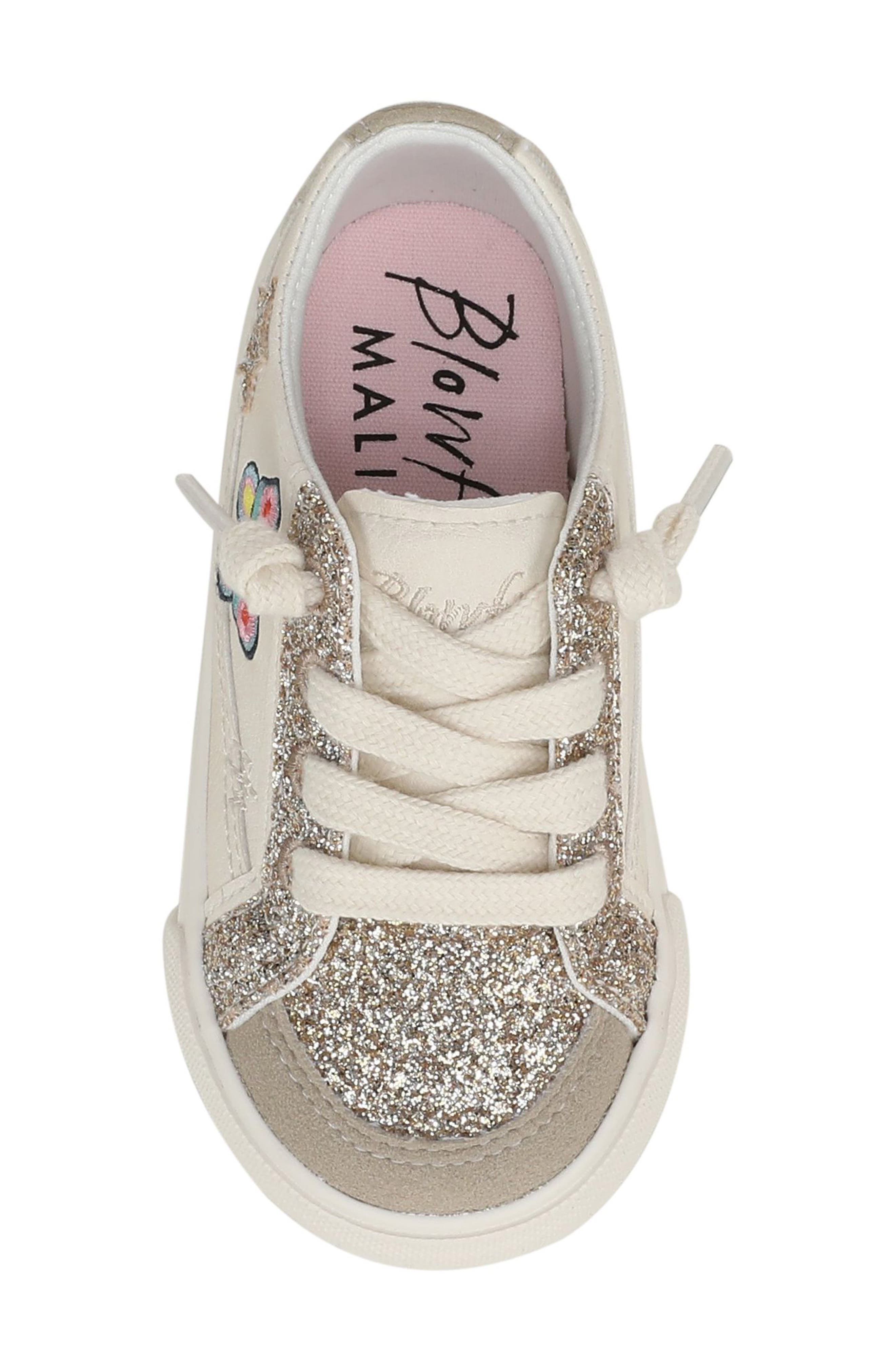 Blowfish Malibu Kids' Pebble 3-K Faux Leather Sneaker, Alternate, color, Cream Gold