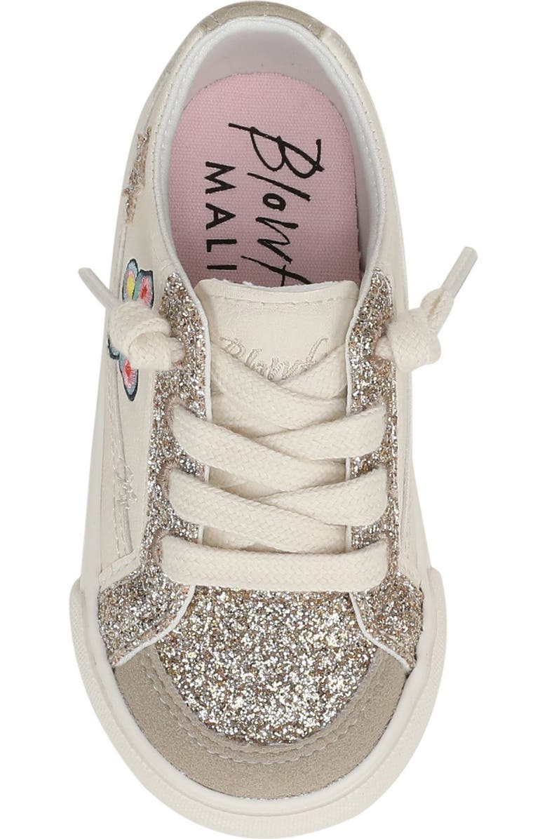 Blowfish Malibu Kids' Pebble 3-K Faux Leather Sneaker, Alternate, color, Cream Gold