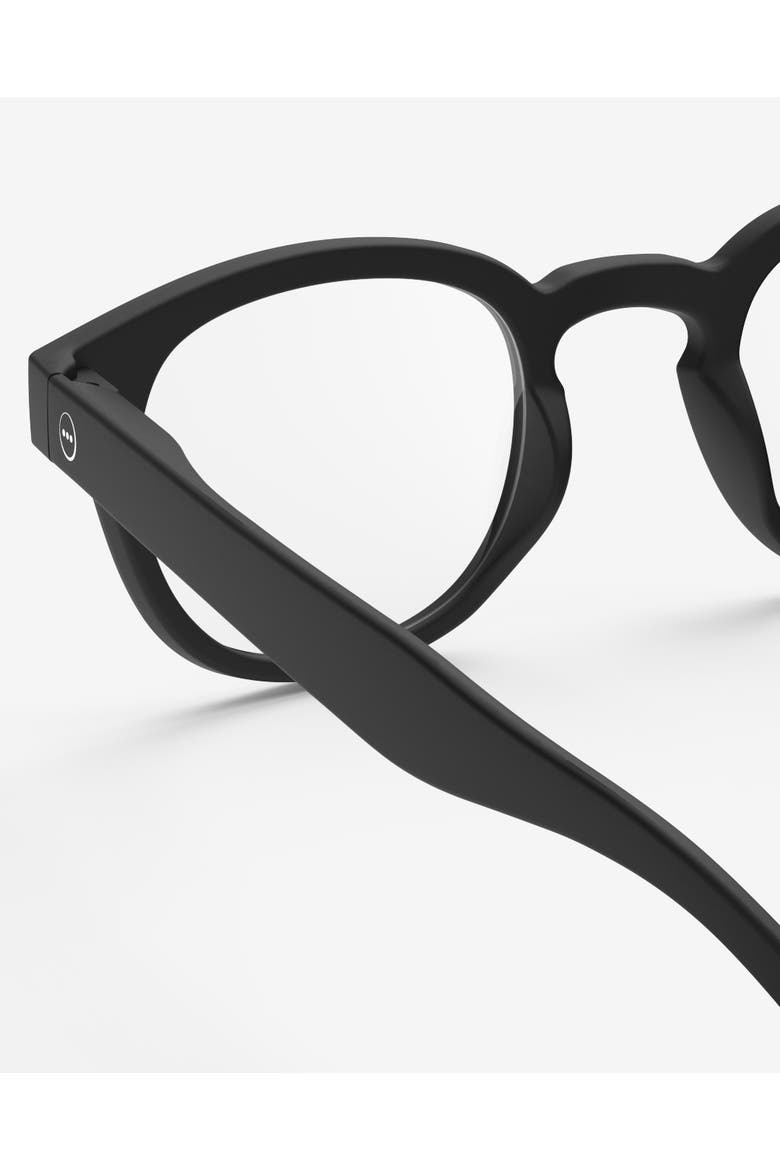 #C 49mm Square Reading Glasses, Alternate, color, Black