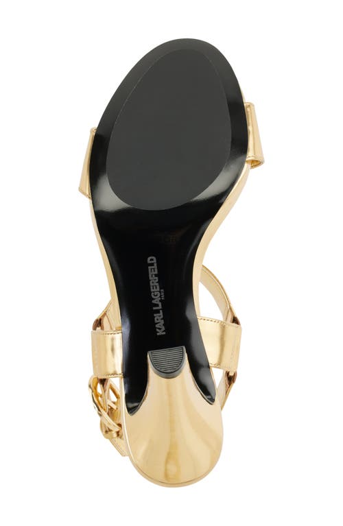 Karl Lagerfeld Cieone Sandal In Gold