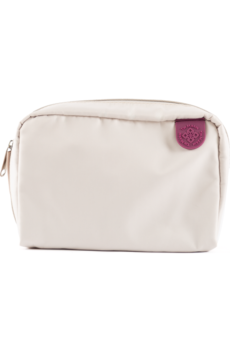 Tin Marin Checs Nylon Pouch, Main, color, Beige