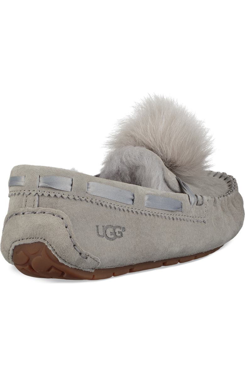 UGG<sup>®</sup> Dakota Genuine Shearling Pompom Slipper, Alternate, color,