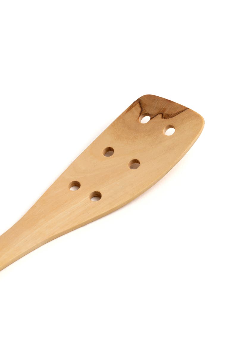 Contour Olive Wood Curved Slotted Spatula, 12-Inch, Alternate, color, Brown