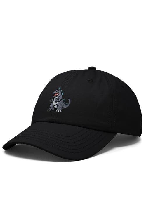 Dalix Giant Lizard Embroidered Dad Hat In Black