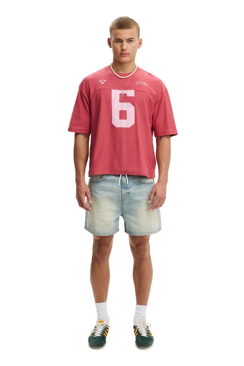 Men's Cropped Fit Graphic T-Shirt, Alternate, color, Soft Red  Los Angeles Panel