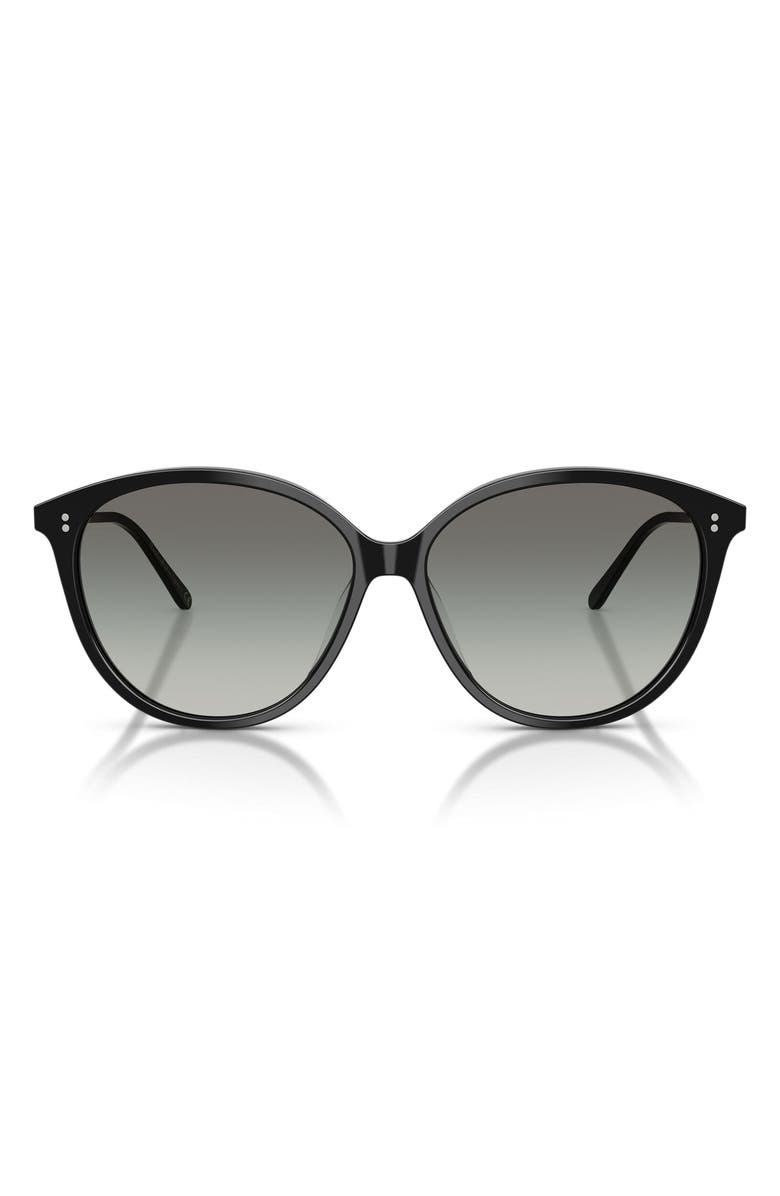Oliver Peoples Soleau 60mm Butterfly Sunglasses, Main, color, Black / Grey Gradient