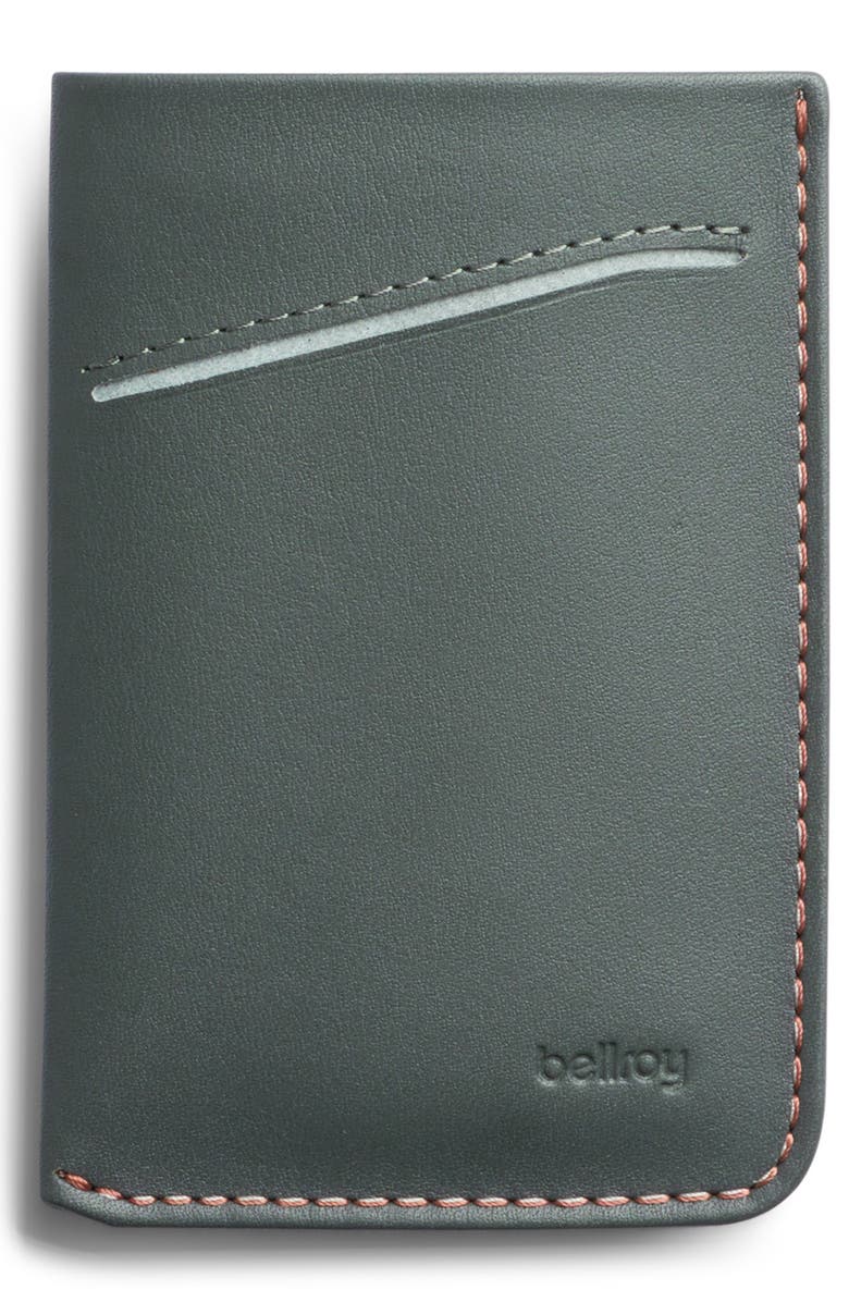 Bellroy Leather Card Case, Main, color, Everglade