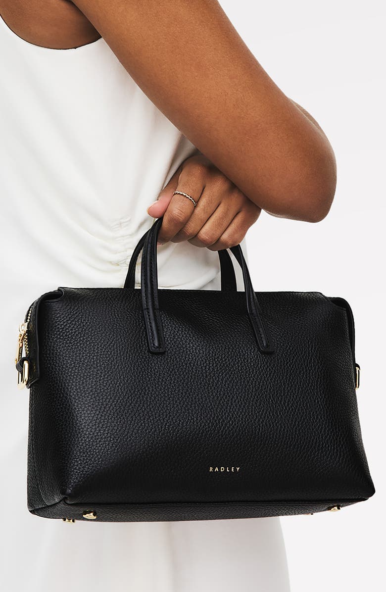 Radley Eastcastle Street Pebbled Leather Crossbody Bag, Alternate, color, Black