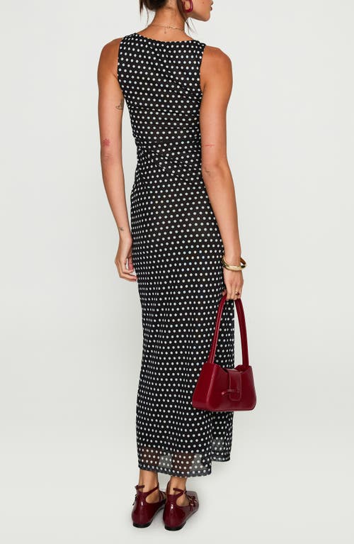 Princess Polly Top Of Mind Polka Dot Mesh Maxi Dress
