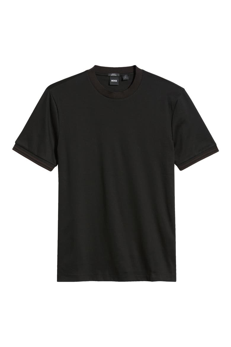 Tessler Cotton Ringer T-Shirt, Alternate, color, BLACK