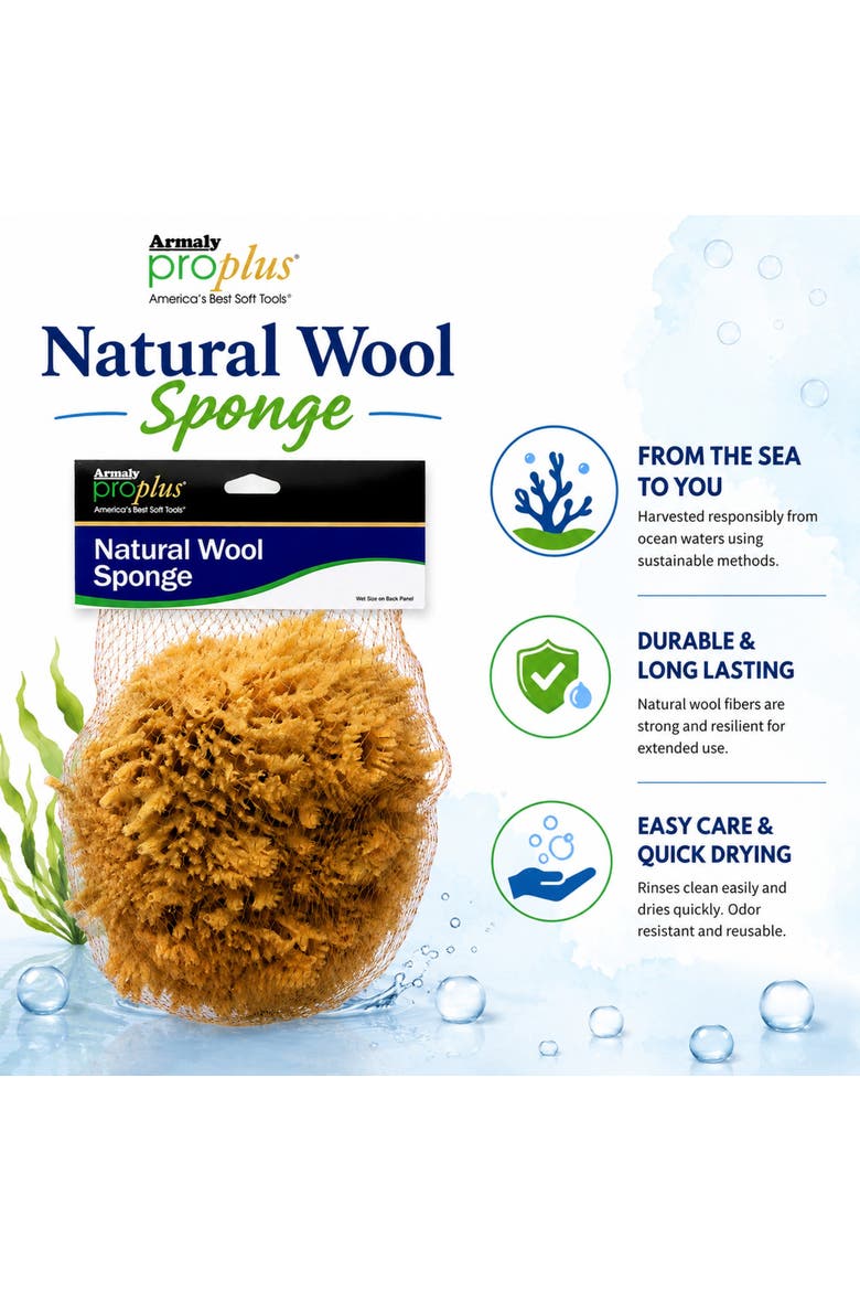 Natural Wool Sponge, Alternate, color, Multicolored