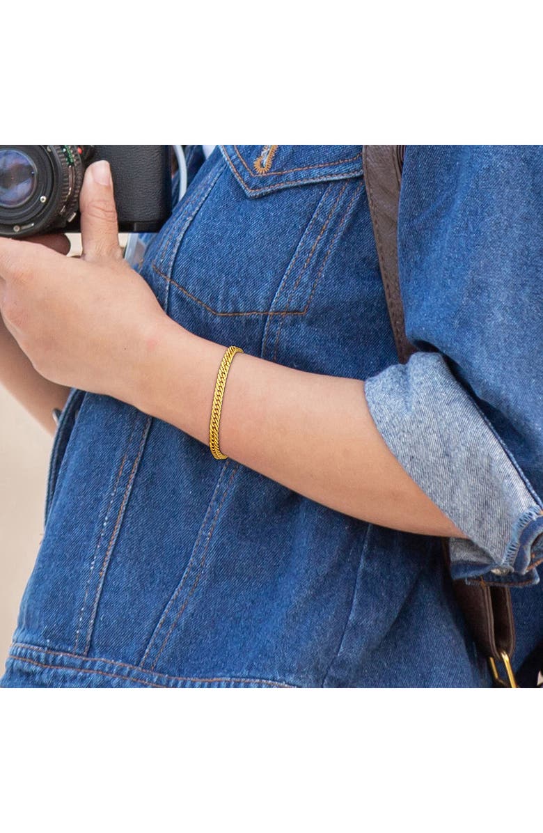 DELMAR Men's Double Curb Link Chain Bracelet, Alternate, color, 