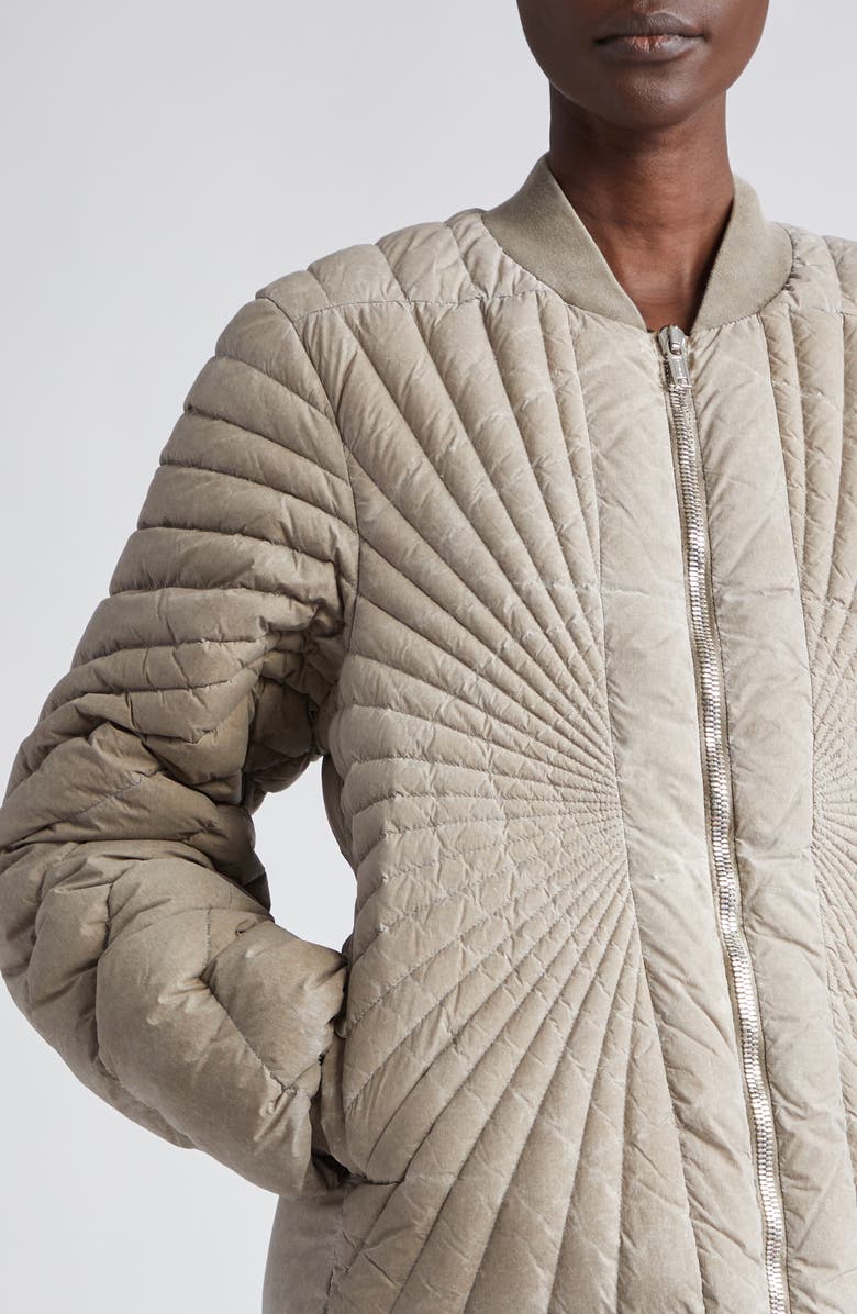 Rick Owens x Moncler Radiance Down Flight Jacket, Alternate, color, 