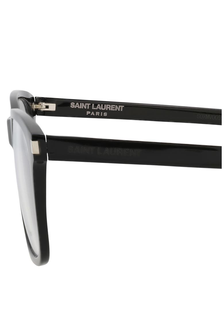 54mm Square Optical Glasses, Alternate, color, BLACK BLACK TRANSPARENT
