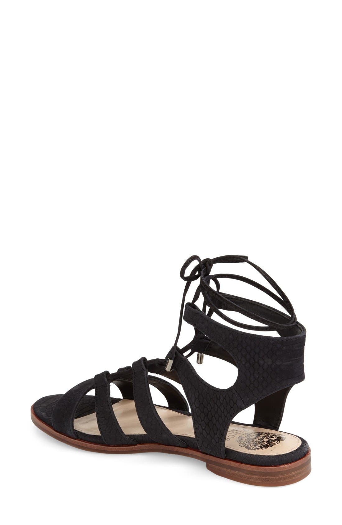 Tany Lace-Up Sandal, Alternate, color, BLACK LEATHER