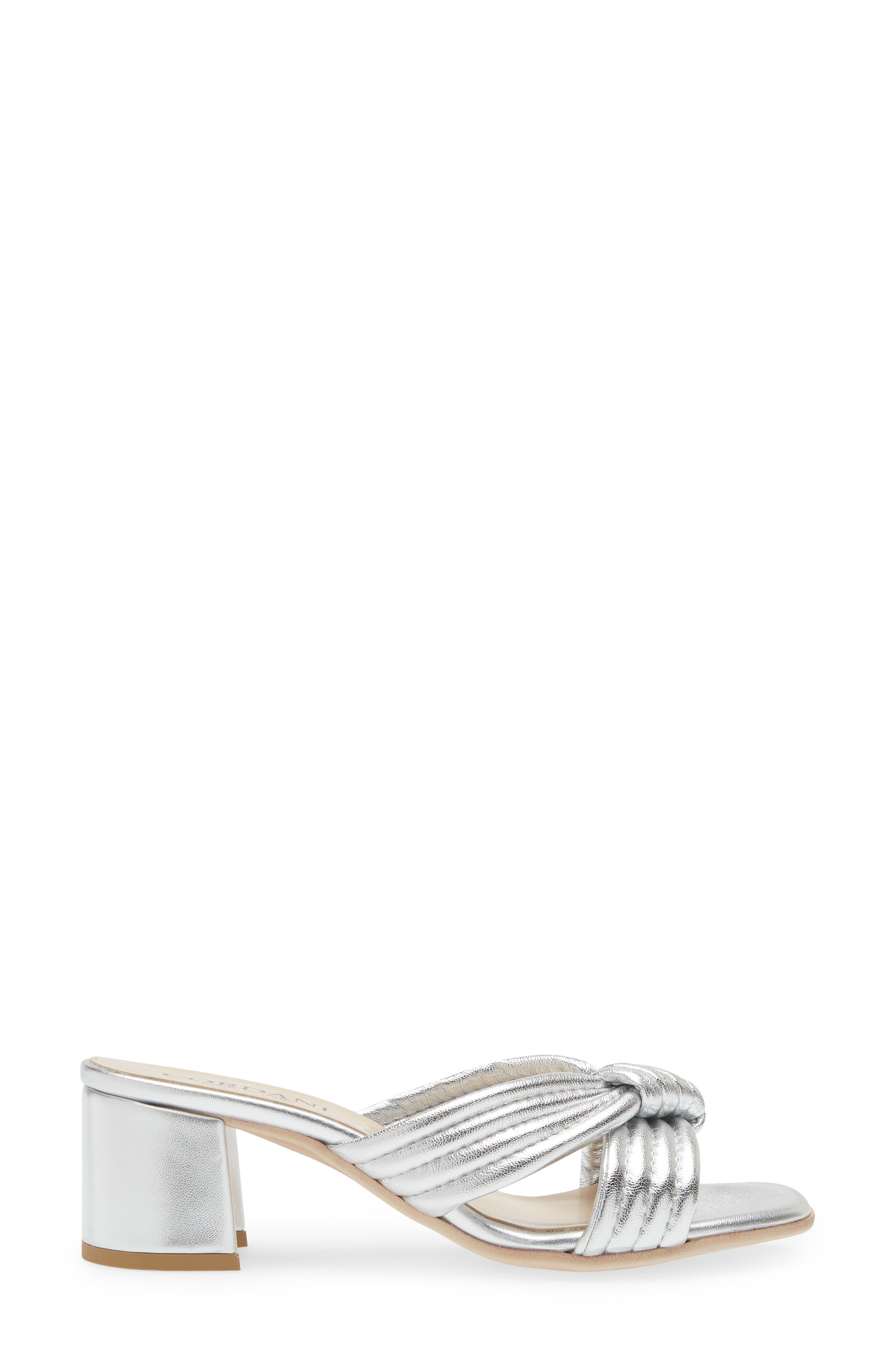 Cordani Imani Metallic Slide Sandal, Alternate, color, Argento