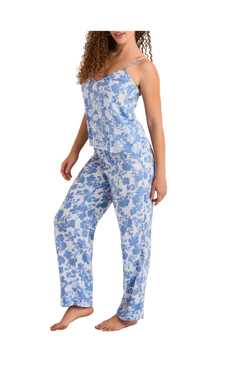 Adore Me Nessa Pajama Cami & Pant Set, Alternate, color, Floral Blue