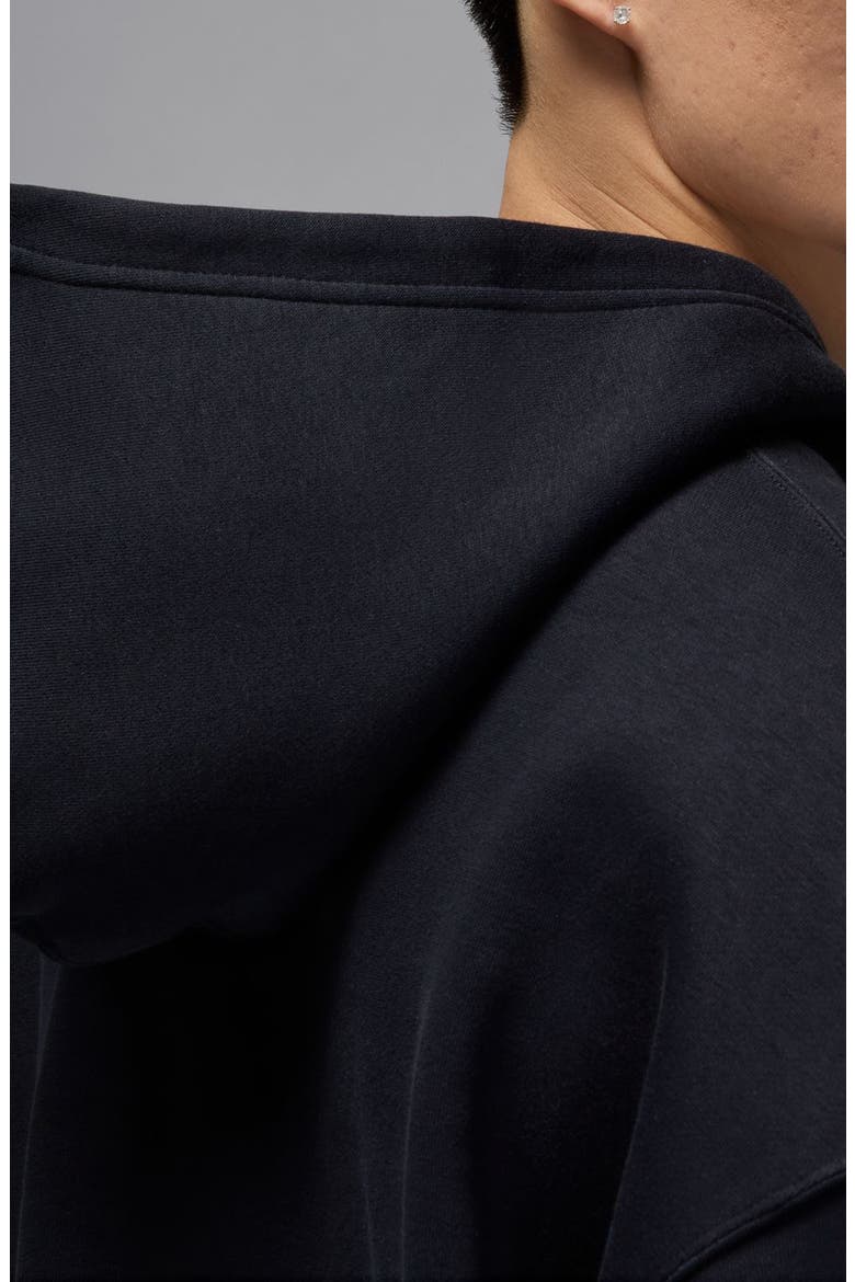 Brooklyn Oversize French Terry Hoodie, Alternate, color, BLACK/ SAIL