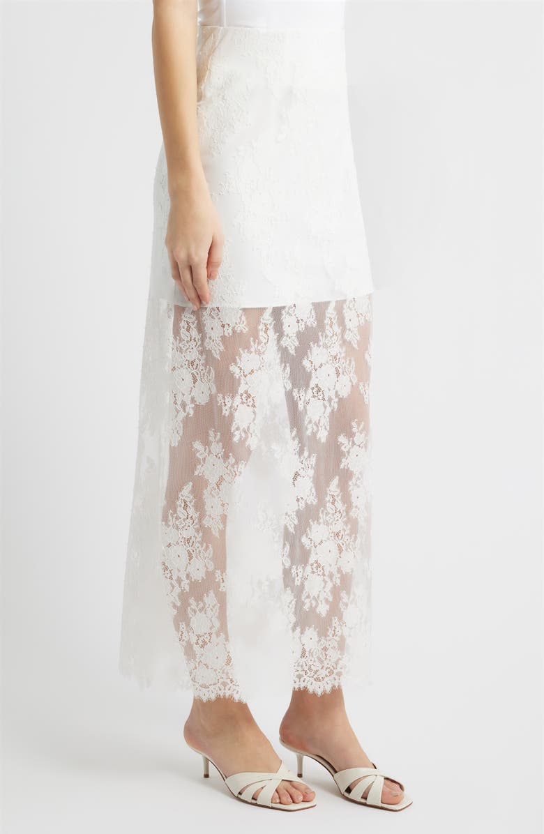 Hill House Home The Olympia Lace Maxi Skirt, Alternate, color, White