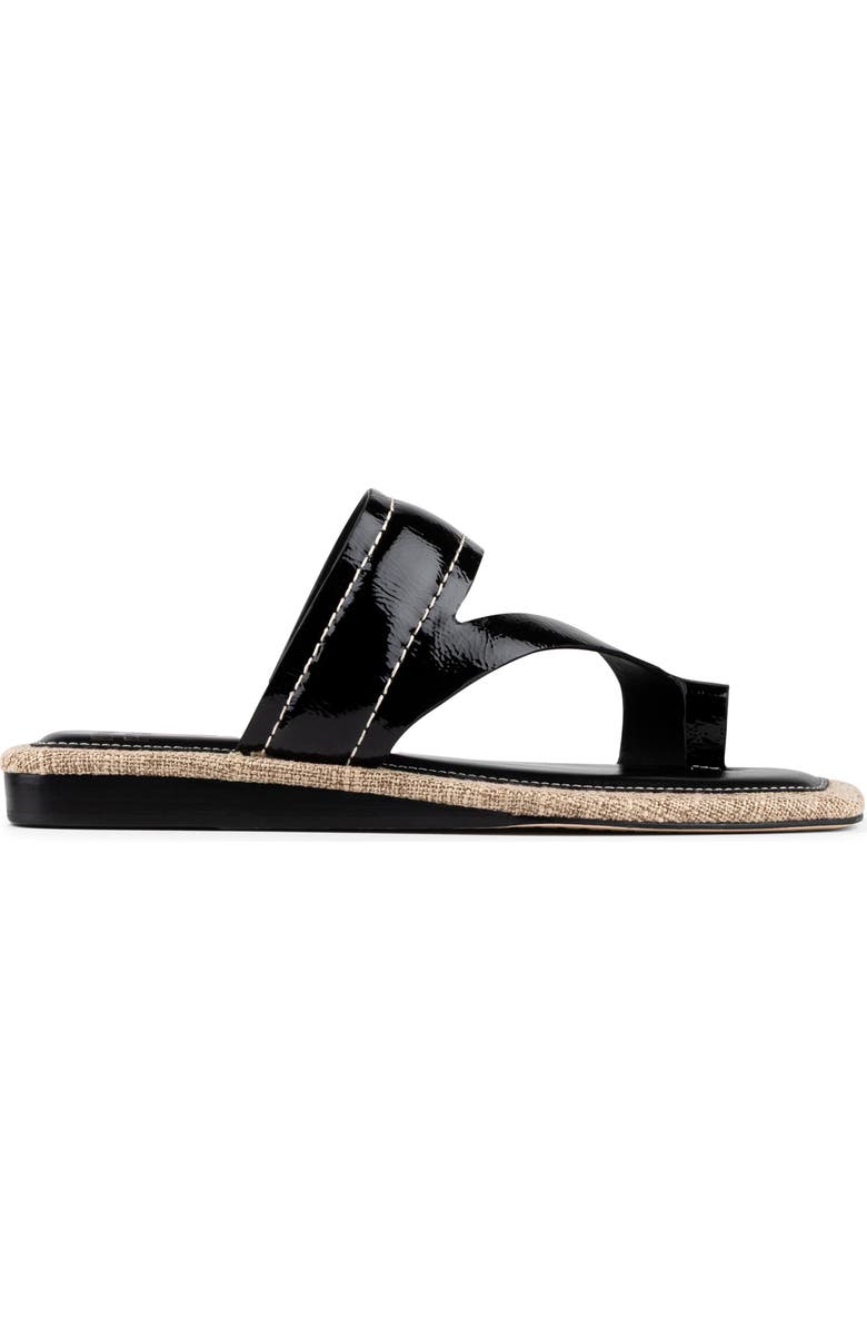 Donald Pliner Wedge Toe Loop Sandal, Alternate, color, Black