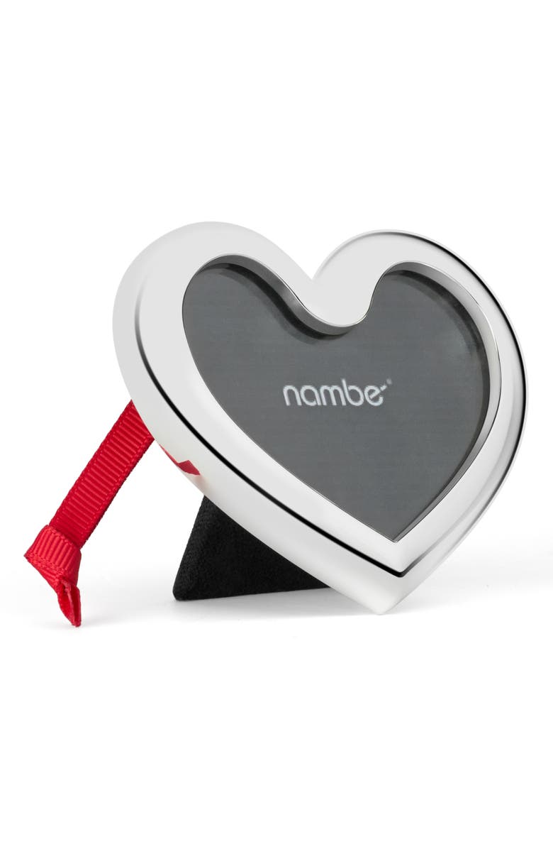Nambé Heart Frame Ornament, Alternate, color, Silver