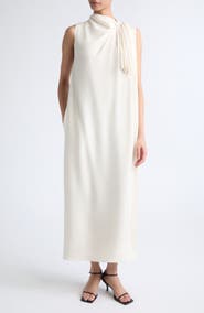 Altuzarra Jackie Fringe Trim Silk Dress