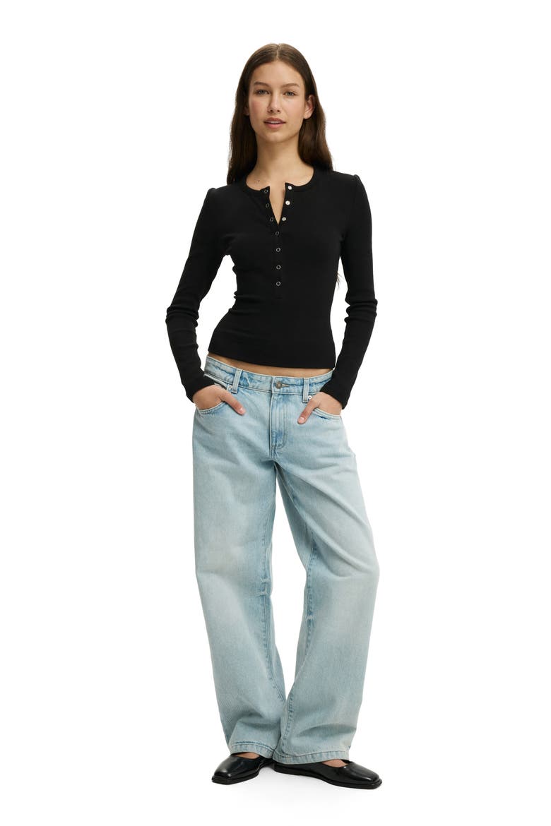 Women's Blake Henley Long Sleeve, Alternate, color, Black