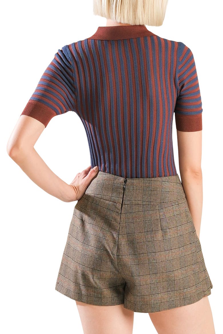 Contrast Stripe Knit Polo, Alternate, color, BURGUNDY/ BLUE
