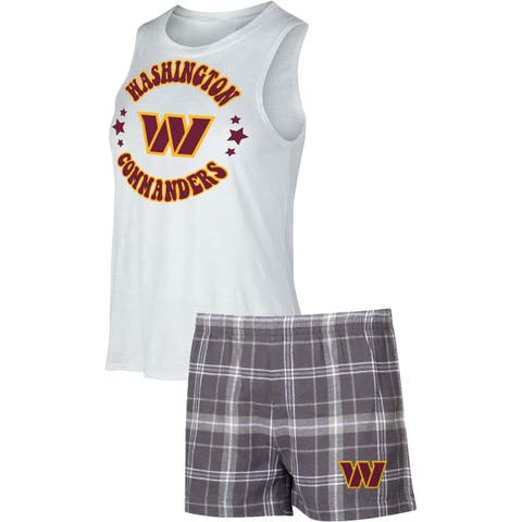 Women's Concepts Sport White/Charcoal Washington Commanders Ultimate Tank Top & Shorts Sleep Set