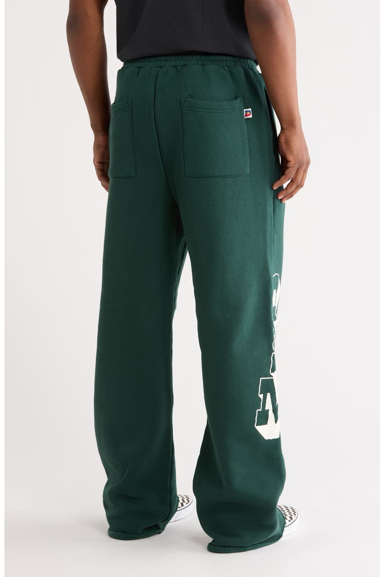Star Drawstring Sweatpants, Alternate, color, PINE