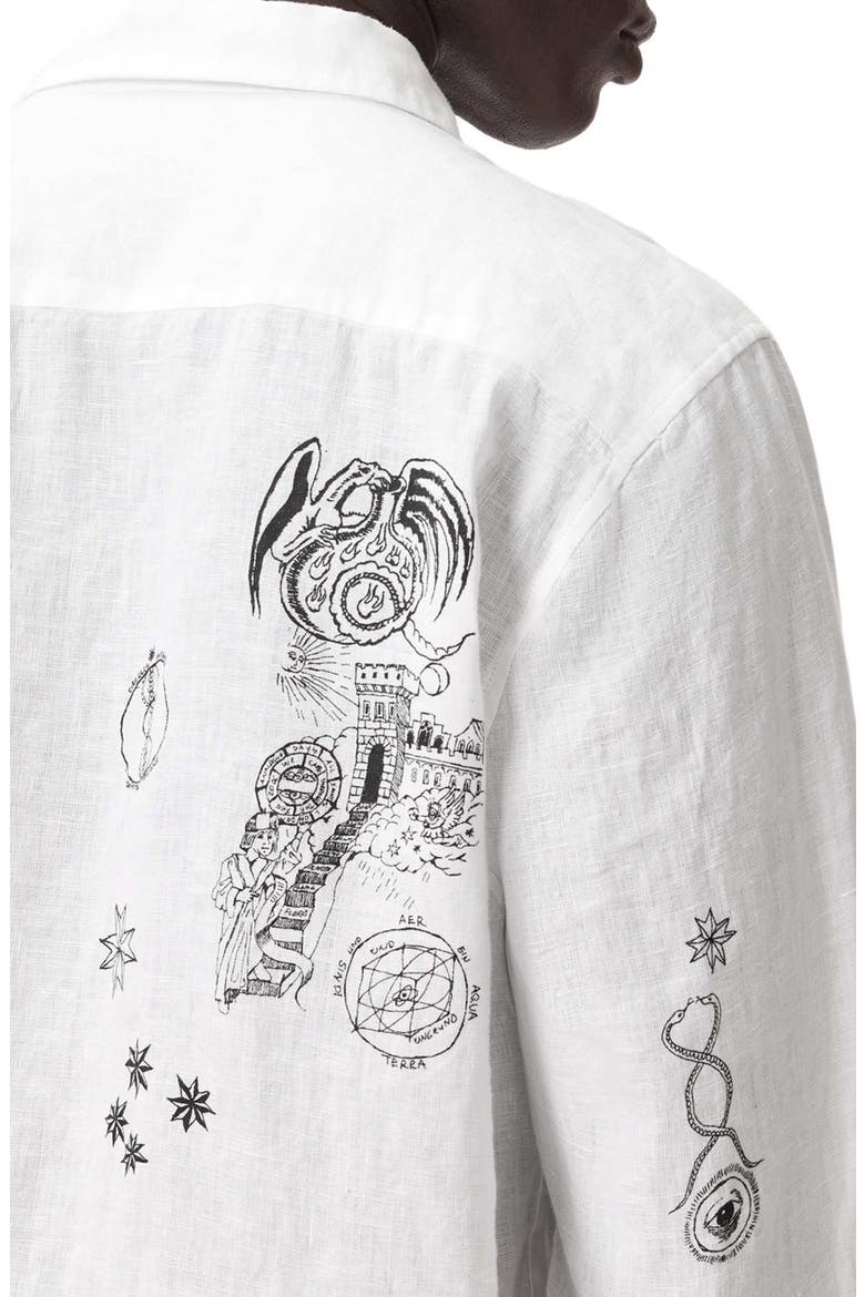 Terror Button-Up Shirt, Alternate, color, WHITE