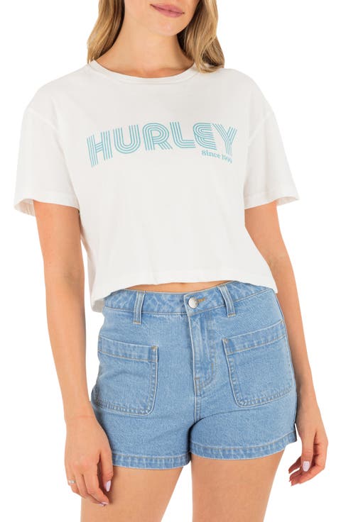 Rollers Boxy Crop Cotton Graphic T-Shirt