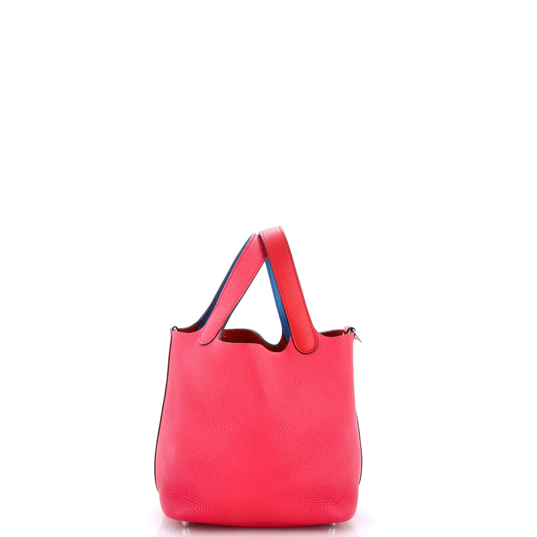 Picotin Lock Bag Tricolor Clemence PM, Alternate, color, Red