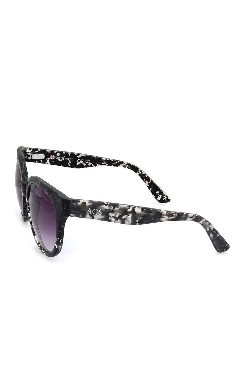 AQS Hadley White/Black Acetate Sunglasses, Alternate, color,