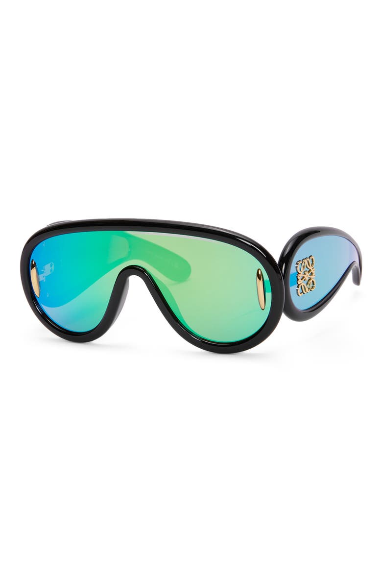 x Paula's Ibiza 56mm Mask Sunglasses, Alternate, color, BLK/HRN/BLU
