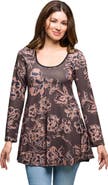 24seven Comfort Apparel Long Sleeve Tunic Top