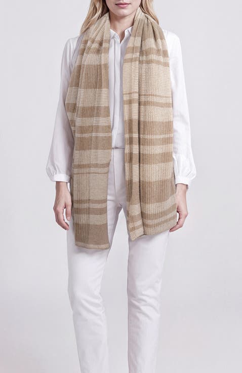 Lightweight Cashmere striped wrap