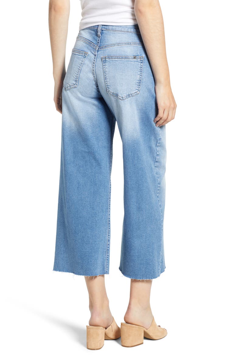 Crop Wide Leg Jeans, Alternate, color, LIGHT WASH