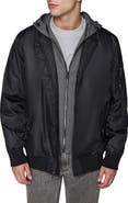 KARL LAGERFELD PARIS Full Zip Bomber Jacket