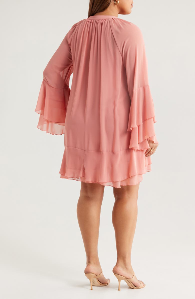 Socialite Long Sleeve Ruffle Minidress, Alternate, color,