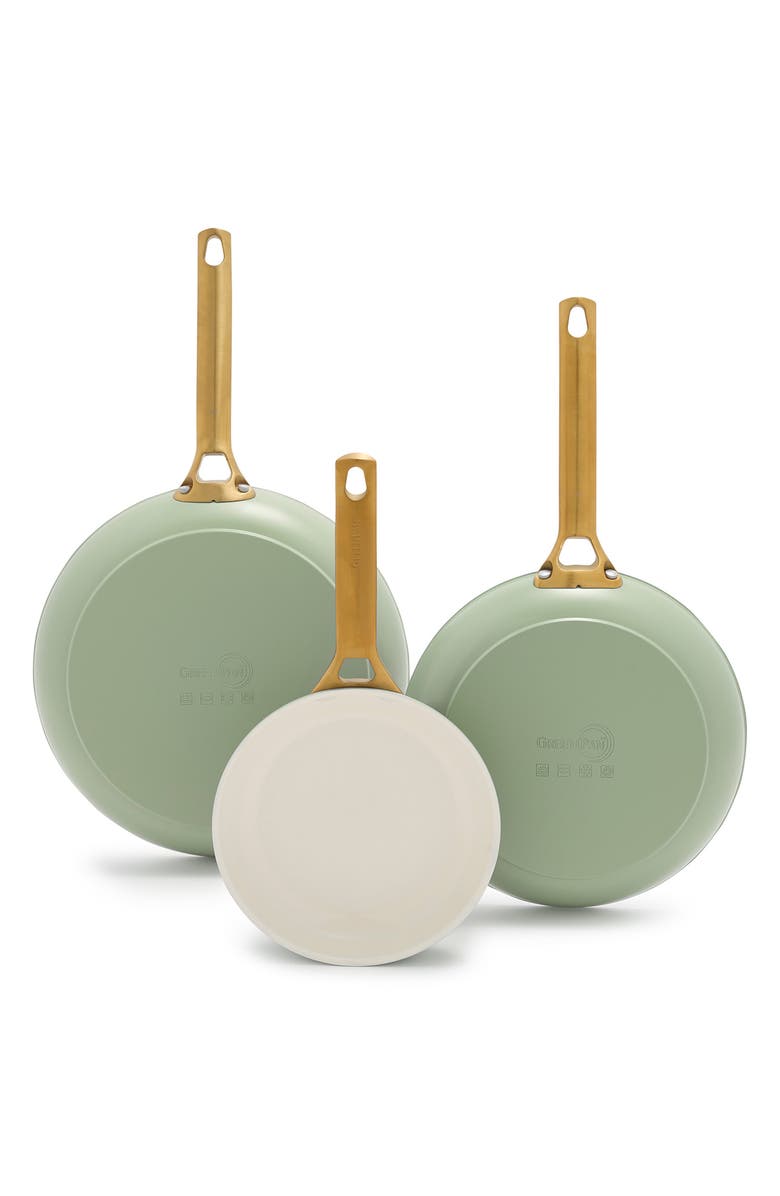 GreenPan Reserve Set of 3 Nonstick Ceramic Fry Pans, Main, color, 