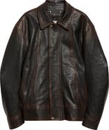 Golden Goose Journey Leather Bomber Jacket