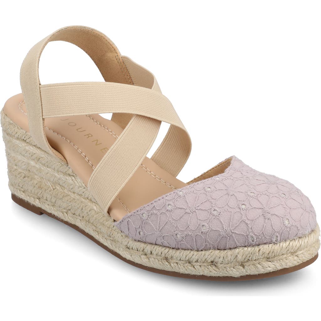 Shop Journee Collection Ashlee Espadrille Wedge Pump In Lilac