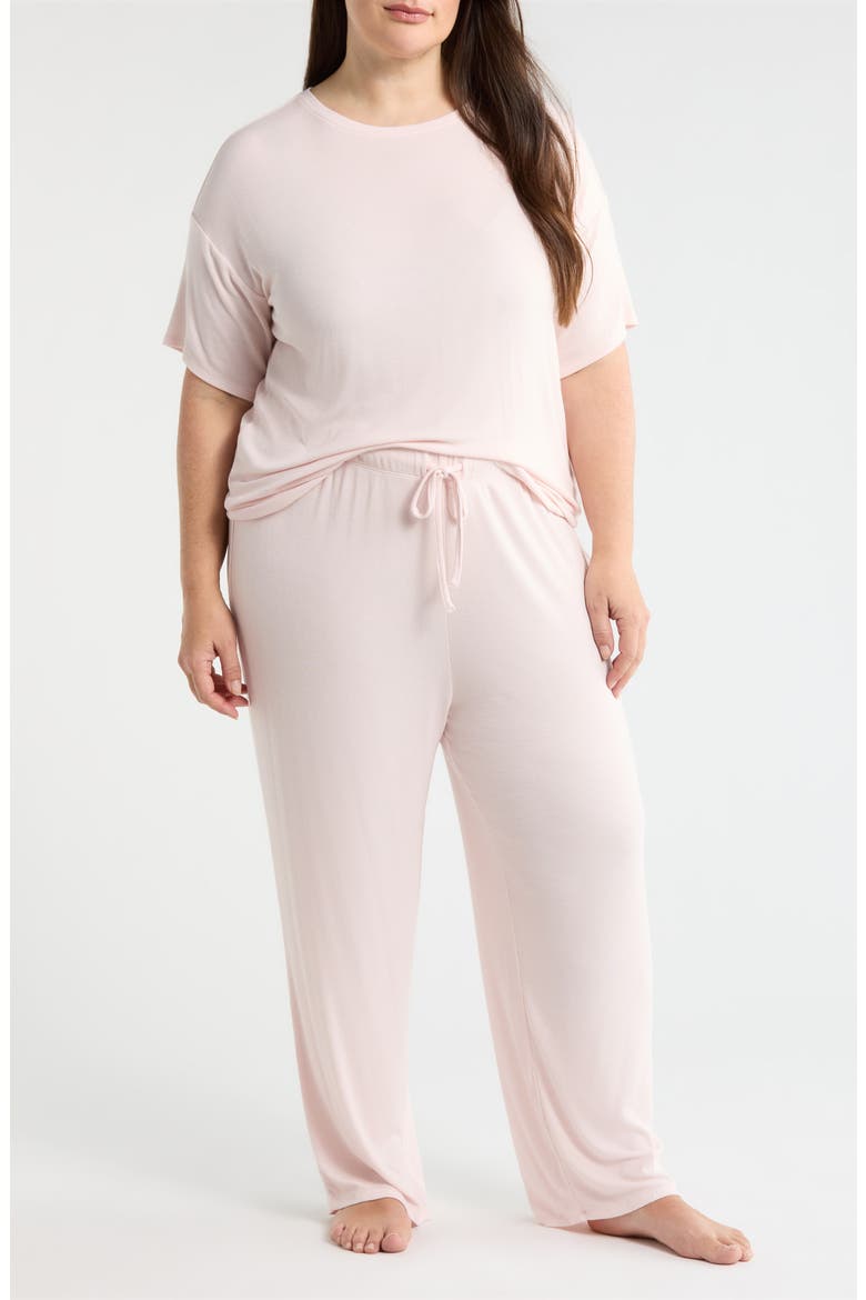 Moonlight Eco Easy Rib Pajamas, Main, color, PINK LOFT