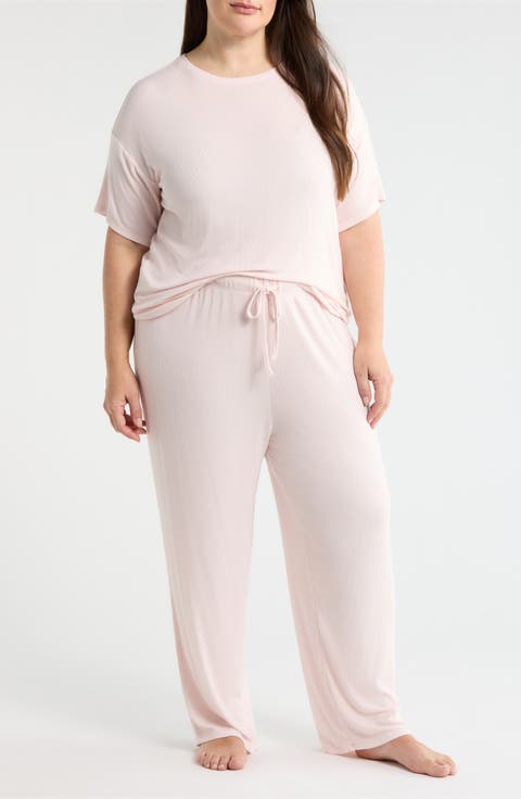 Moonlight Eco Easy Rib Pajamas (Plus Size)